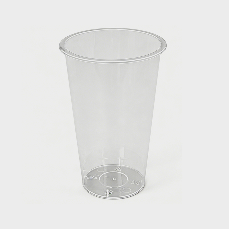 Återvinningsbar slät och transparent plastkopp av livsmedelskvalitet