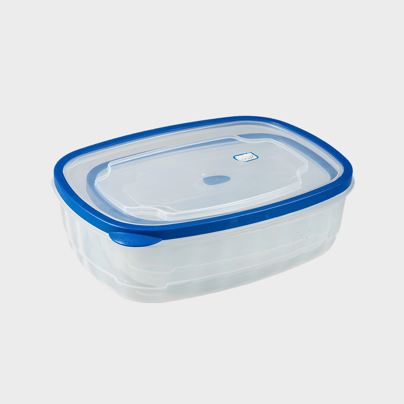 PFT005 Kommersiell långvarig rektangulär PP+TPR matkonserveringsbehållare 2-pack set med övergjutna ventilerade lock (3700ml + 6800ml)
